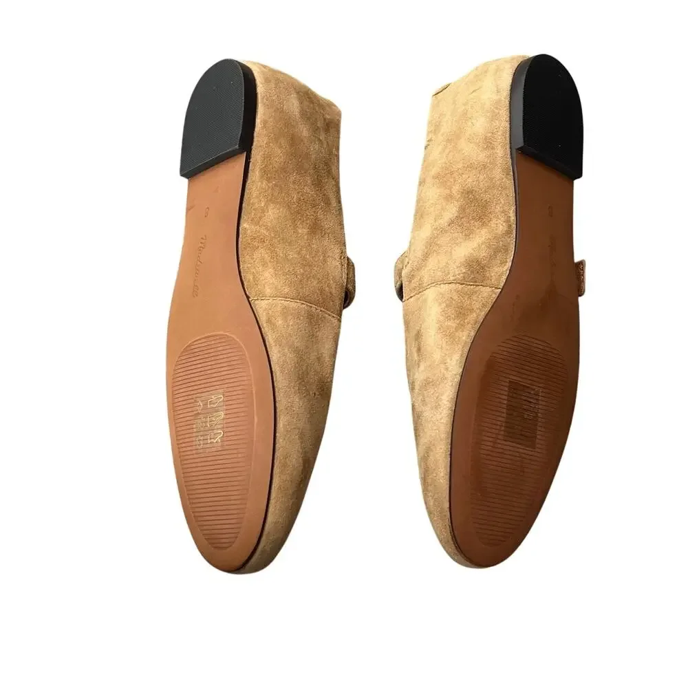 Madewell The Remy Mary Jane Flat Shoe Leather Comfort Dried Acorn Size 8 NWOB